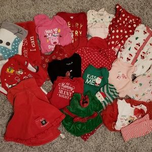 Baby Girls 6-9 Month Christmas lot